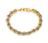 8mm Gold Adjustable Belcher Bracelet, Luxury Finish and Detailing 18K Real Gold Plated Jewellery, Chunky, and Heavy Bracelet - Bling King London