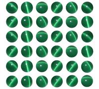 8mm Grass Green Cat Eye Beads Round Polished Natural Crystal Energy Glass Beads Real Spacer Real Loose Gemstone Beads for Jewelry Making DIY Crafts Handmade 100pcs