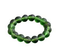 8mm Green Moldavite Czech Meteorite Bracelet Impact Glass Rough Stone Hand Catenary Crystal Energy Stone Bracelets for Women Men,54wSBOTTON (Color : 10mm, Size : 1)