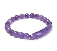 8mm Healing Crystal Beads Stretch Bracelet Pink Love Rose Quartz Bracelet Good Luck Energy Chakra Stone Beaded Bangle Jewelry Gifts for Women Mom