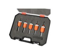 8mm Heavy Duty Countersunk Drill Puncher Bit Set Portable Banding Punching Handheld Metal Punching Tool For Woodworking And DIY Projects Made Of Hard Alloy Material Includes 6 Pcs (5 Pcs)