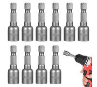 8mm Hex Bit,10 PCS 8mm Socket,Hex Drill Bits Impact Drive Socket Sets, Allen Key Drill Bit Set, Magnetic Nut Driver, 1/4 Inch Drill Screwdriver Bits Setter