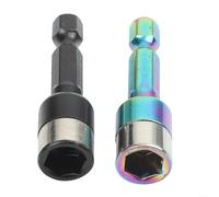 8mm Hex Socket Nut Driver Set No-Magnetic Steel Ball Sleeve Precision Socket Adapter Metal Fit 1 or 2 Pieces for DIY Mechanics Technicians Electronic Assembly Automotive Repairs(2pcs)