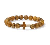 8mm Indian Agates Real Natural Stone Beaded Bracelets For Women Men Yoga