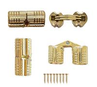 8mm Invisible Brass Barrel Hinges Hidden 180 Degree Opening Angle for DIY Jewelry Box Hand 4 pcs