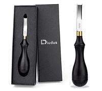 8mm Leather Edge Beveler Tool, Wide Mouth Leather Edge Beveler Skiving, Leather Edge Trimmer with Wooden Handle for DIY Leather Craft