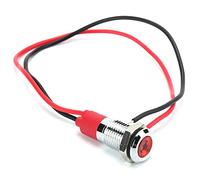 8mm LED Waterproof Indicator Pre-Wired Signal Lamp Indicator Flashing Light with Wire Cable Red 3V 5-6V 12V 24V 220V