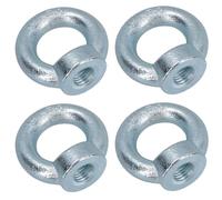 8mm Lifting Eye Nut Fastener Internal Female Thread Zinc Plated 20mm Diameter 4pc