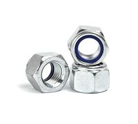 (8mm) M8 Nyloc Nuts Nylon Insert Nuts Locking Nuts Type P Steel Bright Zinc Plated Grade 8 - DIN 982 - (Pack of 1pcs)