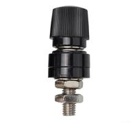 8mm Male Screw Binding Post Red Black Audio Terminal for Speaker Wire Car for battery Solar Panel Power Connection Heavy Duty 200A Brass Stud(Black)