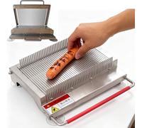 8mm Manual Vegetable Fruit Cutter, Commercial Sushi Roll Slicer, 25x20cm Cutting Area, Stainless Steel Food Chopper, with 4 Suction Cup, Soft Food Cutting Machine, for Restaurants, Canteens, Hotel