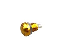 8mm Momentary Metal Horn Doorbell Bell Push Button Switch Car Auto Engine PC Power Start Starter IDGTTLDF(Yellow,10pc)