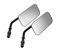 8mm Motorcycle Rearview Mirror Chrome Square Convex Side Mirrors Blue Glass For Suzuki For Kawasaki Motorcycle Wing Mirrors