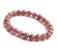 8mm Natural Auralite 23 Purple Red Crystal Stretch Round Beads Women Rare Bracelet