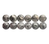 8mm Natural Map Picasso Jasper Stone Beads for Jewellery Making Sold by One Strand APX 46 Pcs Hole Size 1mm