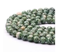 8mm Natural Moss Jade Round Gemstone Beads, 47-50pcs Loose Smooth Healing Power Stone Beads for Bracelet Necklace Jewellery Making and DIY Crafts