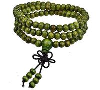 8mm Natural Sandan Buddhism Buddhist Meditation 108 Beads Wood Prayer Beads Mara Bracelet Female Male Green Useful and Professional