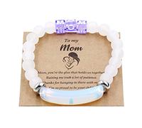 8mm Natural Stone Beaded Healing Crystal Beaded Stretch Bracelet,Mothers Day Gifts for To My Mom BraceletY3690-4D, Stone, crystal