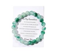 8mm Natural Stone Bracelet With Message Cards Colorful Crystal Beaded Stretch Bracelet Inspirational Charm Jewelry for Women Girls Mom Grandmother Daughter Mother's Day Gifts, Medium, Stone, no