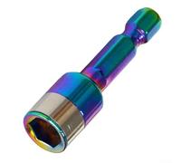 8mm Non-Magnetic Hex Socket Nut Driver Nut Driver 8mm Hex Drive Socket Secure Steel Ball Sleeve Metal Adapter Enhanced Precision for Electronics Automotive DIY Mechanics Pack of 1 or 2(B)