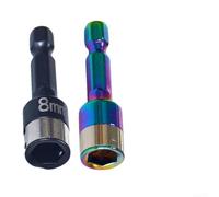 8mm Non-Magnetic Hex Socket Nut Driver Nut Driver 8mm Hex Drive Socket Secure Steel Ball Sleeve Metal Adapter Enhanced Precision for Electronics Automotive DIY Mechanics Pack of 1 or 2(2pcs)