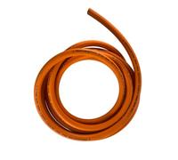 8mm Orange Gas Pipe for Propane/Butane, Stamped with Manufacture Date + Clips (2m)