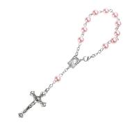 8mm Pearl Finger Rosary Christening Rosary Small Rosary Cross Party Holy Communion