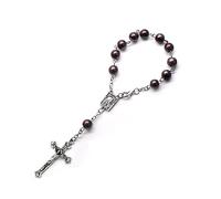 8mm Pearl Finger Rosary Christening Rosary Small Rosary Cross Party Holy Communion