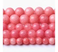 8MM Pink Rhodonite Jade Chalcedony Beads Natural Gemstone Round Loose Beads for Jewelry and Bracelets Making 90pcs 2 Strands 32"