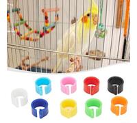 8mm Poultry Leg Band Clips 100Pcs Colorful Plastic Rings for Chickens, Pigeons, and Parrots, Ideal for Breeds Separation
