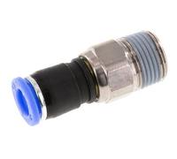 8mm & R3/8'' Swivel Joint Push-In-Male Threads Nickel-Plated Brass/PBT NBR Rotatable