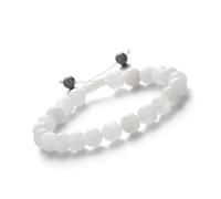 8mm Rose Quartz Amethyst Braided Ajustable Beaded Bracelet Natural Gem Crystal Gift for Men Women(B)
