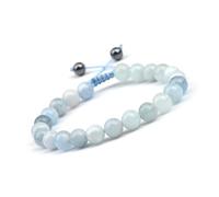 8mm Rose Quartz Amethyst Braided Ajustable Beaded Bracelet Natural Gem Crystal Gift for Men Women(D)