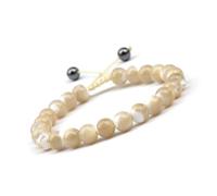 8mm Rose Quartz Amethyst Braided Ajustable Beaded Bracelet Natural Gem Crystal Gift for Men Women(E)