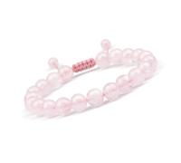 8mm Rose Quartz Amethyst Braided Ajustable Beaded Bracelet Natural Gem Crystal Gift for Men Women(G)