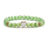 8mm Round Bead Stretch - Natural Stone Love Heart Good Luck Beaded Gift for Her