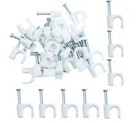 8mm Round Cable Clips 100pcs Assortment Cable Holder Management Wire Tidy Clips