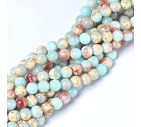8mm Round Sky Blue Jasper Natural Stone Beads for Jewellery Making, Gemstone Beads for Crafting (47-50Pcs)