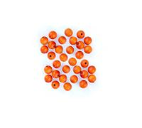 8mm Round Wooden Beads Orange Qty 100