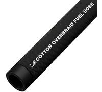 8mm Rubber Cotton Braided Reinforced Overbraid Fuel Line Oil Petrol Diesel Hose 6 Metre