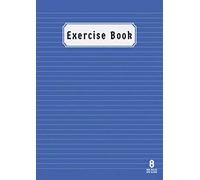 8mm Ruled and Blank Exercise Book: Write And Draw Exercise Books Half Plain Half Lined A4 | Back to School Notebooks A4 | Lined And Plain Notebook A4 | 100 Pages | Vintage Blue
