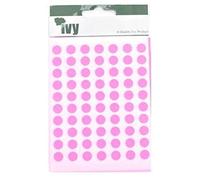 8mm Self Adhesive PINK Round Dots Stickers (490 Sticker Pack)