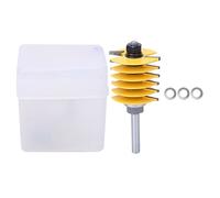 8mm Shank Finger Joint Router Bit, Woodworking Milling Cutter for to or End to End Joints, Heat Coating with Anti Kickback Design for Electric Trimming and Carv