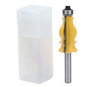 8mm Shank Handrail Milling Cutter, Carbon Steel Line Router Bit for Woodworking, Yellow Coated High - Efficiency Router Bit for Hardwood Softwood with 8mm Shank (Fishtail armrest milling cutter)