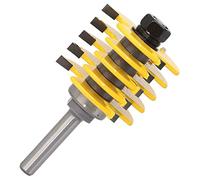 8Mm Shank Reversible Finger Joint Glue Router Bit Woodworking Cutter Tool Woodworking Chisel Cutter Tools for Doors, Tables, Shelves, Cabinets, DIY Wood