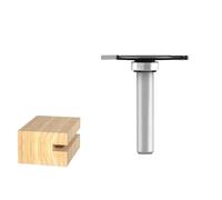 8mm Shank Top Bearing Slot Cutting Router Bit, 2-12.7mm Cutting Height Double Edge Woodworking Cutter Tool(8x40x2mm)