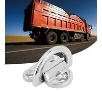 8mm Stainless Steel Folding D Tie-down Ring for Marine and Yacht Stowage, Heavy Duty and -resistant, Perfect for Boats and Trailers