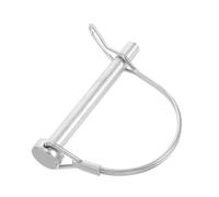 8mm Stainless Steel Trailer Hitch Lock Pin with Wire Mechanism for Towing | Silver Metal Finish, Replacement-ready Spare, Suitable for Trailer Couplers, Utility Trailers and Trailering Maintenance