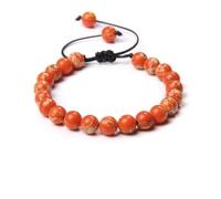 8MM Stone Bead Braid Bracelets Minimalist Natural Carnelian Agates Jades Woven Bangle For Women Men