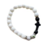 8mm Stone Crystal Beads Bracelet - Adjustable Bangle with Natural Gemstones for Everyday Wear, Yoga, Meditation | Unisex Jewelry Gift for Men, Women | Handmade Durable Charm
